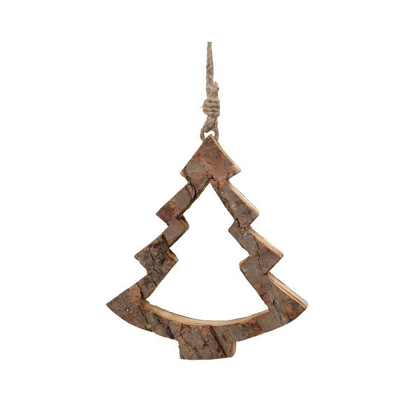 Enfeite de Natal para pendurar - Árvore Rústica - 14cm - 1 unidade - Cromus - Rizzo