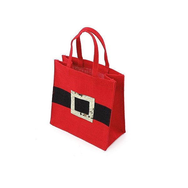 Bolsa De Natal De Juta - Cinto Noel - 20x20cm - 1 unidade - Cromus - Rizzo