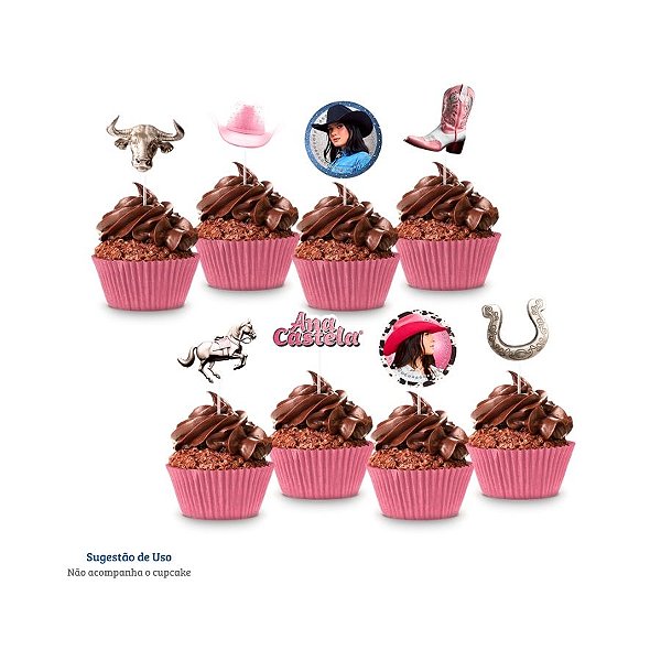 Pick Decorativo - Ana Castela - 8 unidades - Regina - Rizzo