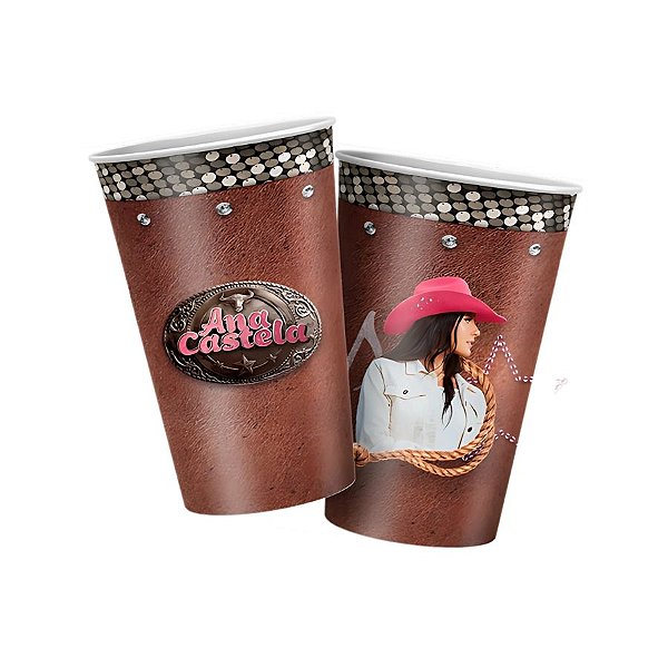 Copo Papel 180ml - Ana Castela - 8 unidades - Regina - Rizzo