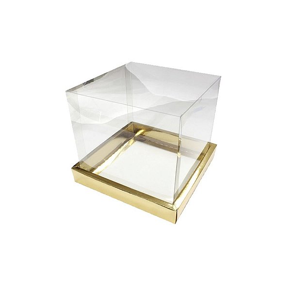 Caixa para Panetone 100g 10cm x 10 Ouro 10 unidades Assk  Confeitaria