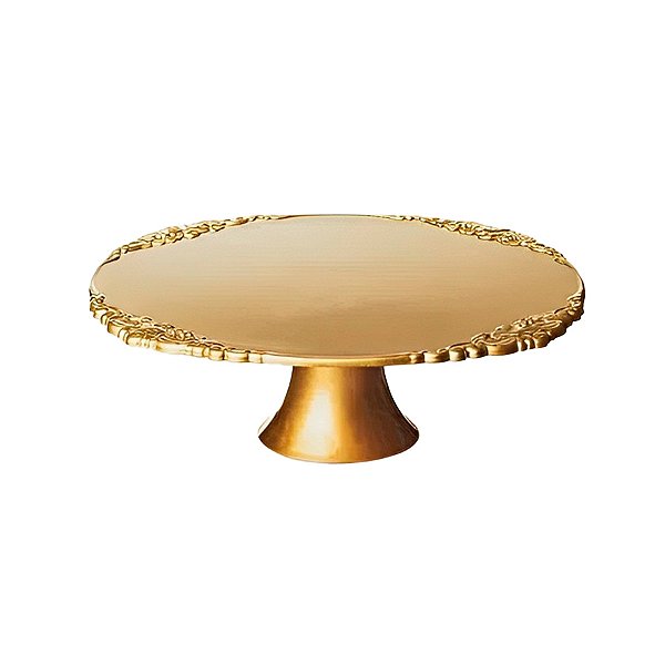 Boleira Ouro - 31x31x10cm - 1 unidade - Cromus - Rizzo