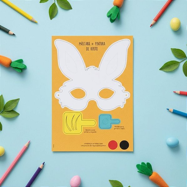 Kit Máscara para Colorir Páscoa Cores - 1 unidade - Cromus - Rizzo