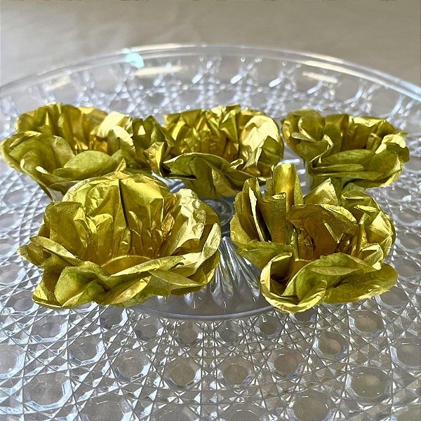 Forminha para Doces Finos - R-82 - Seda Dourado - 40 unidades - Maxiformas - Rizzo