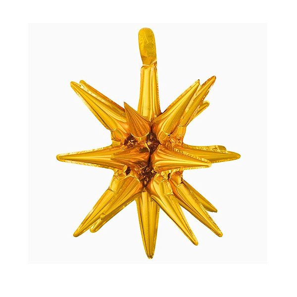 Balão de Festa Metalizado 20'' 50,8cm - Magic Star Ouro - 1 unidade - Cromus - Rizzo