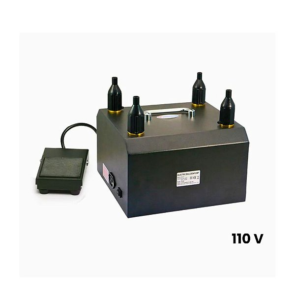Inflador De Balões Com 4 Bicos - 110v - Preto - 1 unidade - Cromus - Rizzo