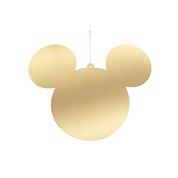 Enfeite Para Pendurar De Natal - Pingente Mickey Ouro - 12cm - Disney Original - 1 unidade - Cromus - Rizzo