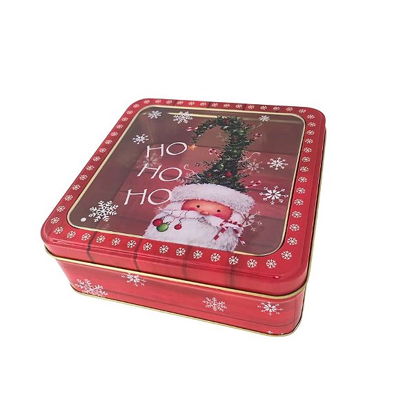 Lata De Metal De Natal Com Visor - Papai Noel - 15cm - 1 unidade - Art Lille - Rizzo