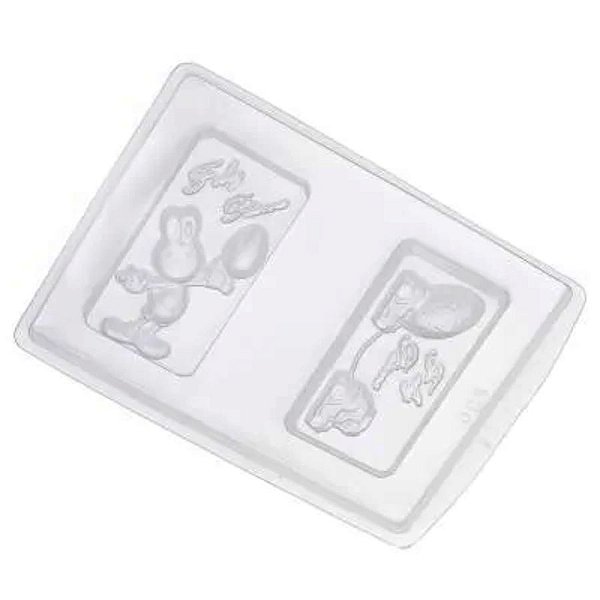Forma de Acetato Coelho Feliz Páscoa - Ref. 530 - 1 unidade - Crystal - Rizzo