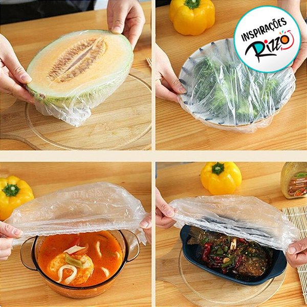 Saco Plastico Capa Protetora Descartavel Para Alimentos - 100 unidades - Rizzo