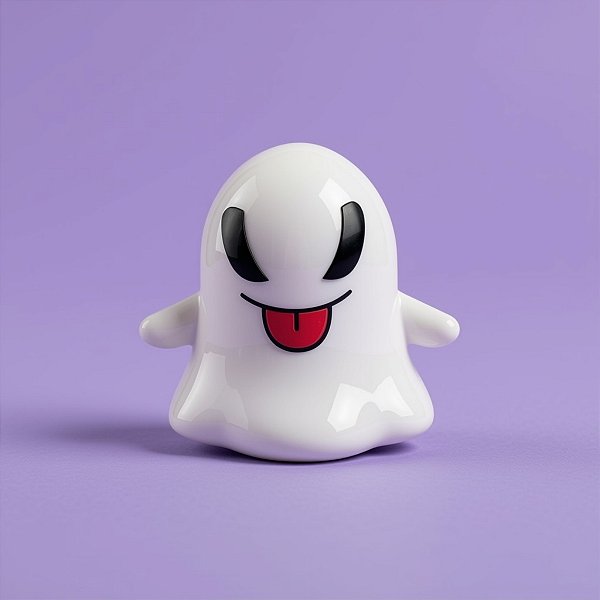 Enfeite Decorativo de Halloween - Fantasma Careta Piscante - 5,5x4,5cm - 1 unidade - Rizzo