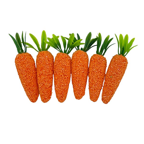 Mini Cenoura Decorativa Bolinhas - 7cm - 6 unidades - Rizzo