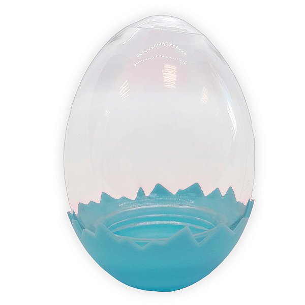 Ovinho Transparente Casquinha Azul - 7cm - 10 unidades - Rizzo
