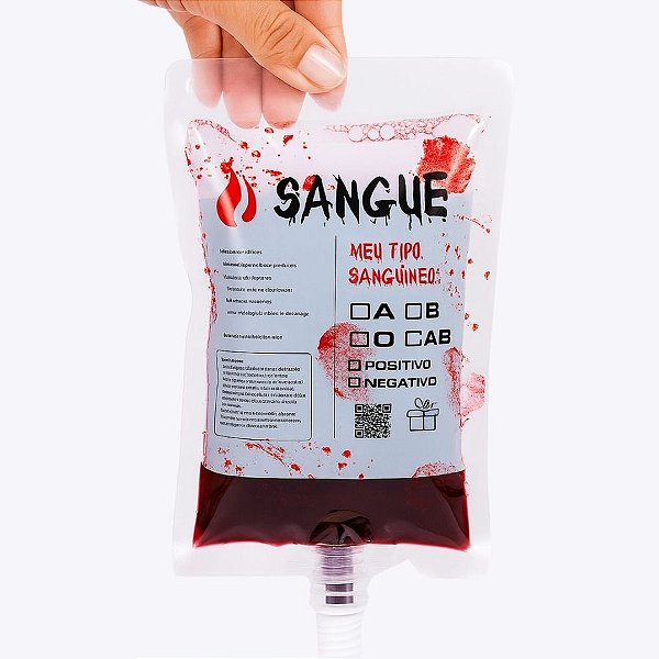 Bolsa de Sangue Com Tampa Halloween - 6 unidades - Art Lille - Rizzo