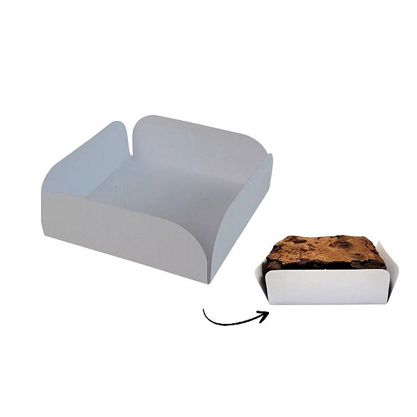 Forminha Berço Brownie e Palha Italiana - 6,2x2,1cm - Branco - 25 unidades - Nc Toys - Rizzo