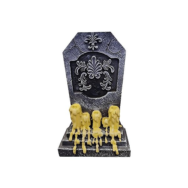 Enfeite Decorativo Halloween - Lapide Com Luz - 21cm - 1 unidade - Cromus - Rizzo