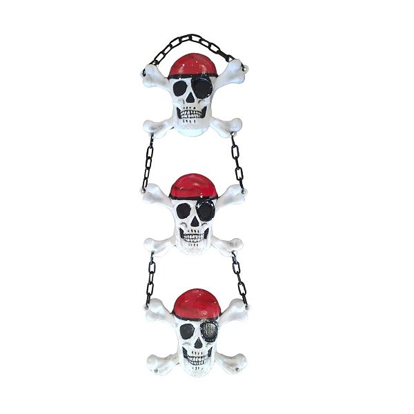 Enfeite para Pendurar - Caveira x Alfa Pirata - Halloween - 1 unidade - Rizzo