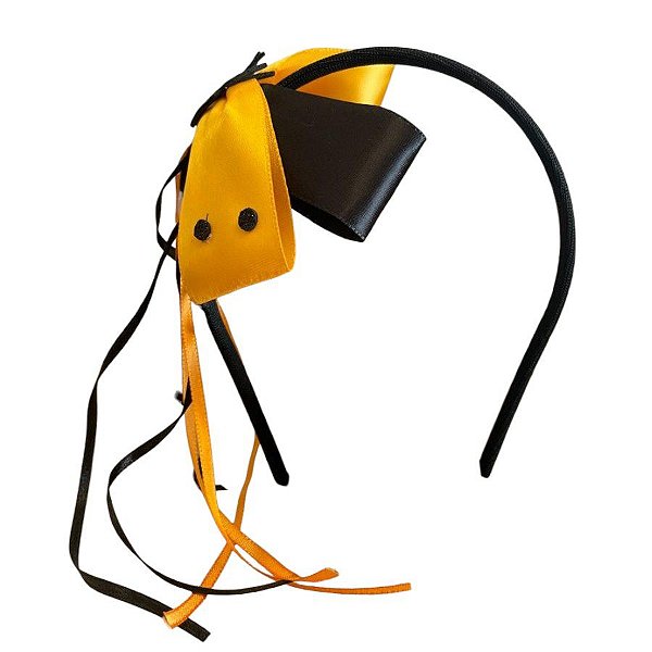 Tiara Halloween com Aranha - Amarelo e Preto - 1 unidade - Rizzo
