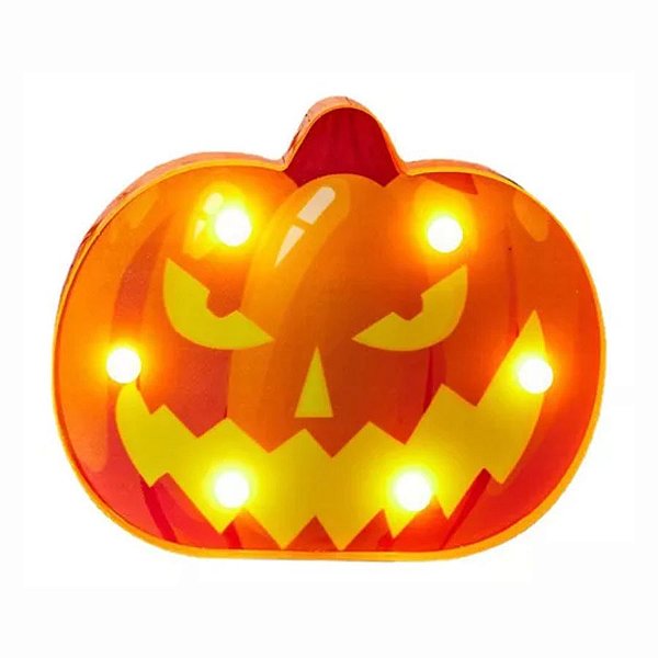 Enfeite Decorativo Halloween - Abóbora Iluminada - 16,5cm - 1 unidade - Rizzo