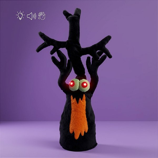 Enfeite Decorativo Halloween - Árvore Assombrada com Som e Movimento - 37cm - 1 unidade - Cromus - Rizzo
