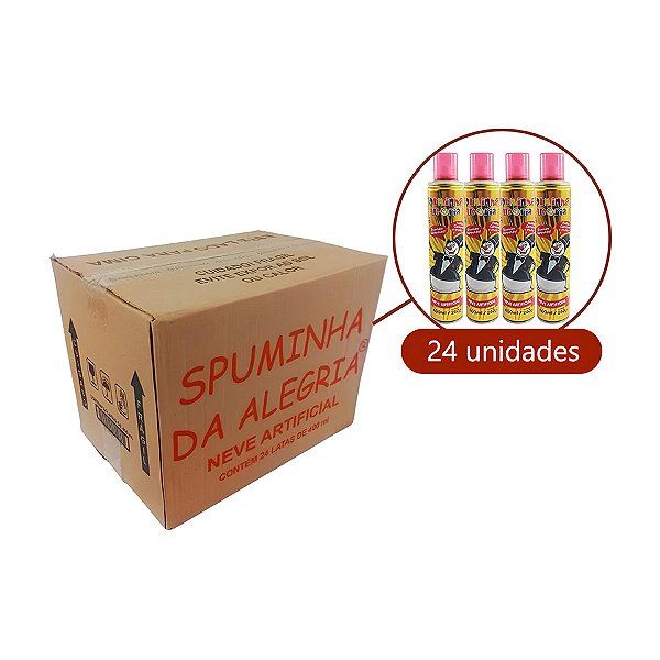 Caixa Espuminha da Alegria com 24 Unidades - 400ml - Rizzo Balões