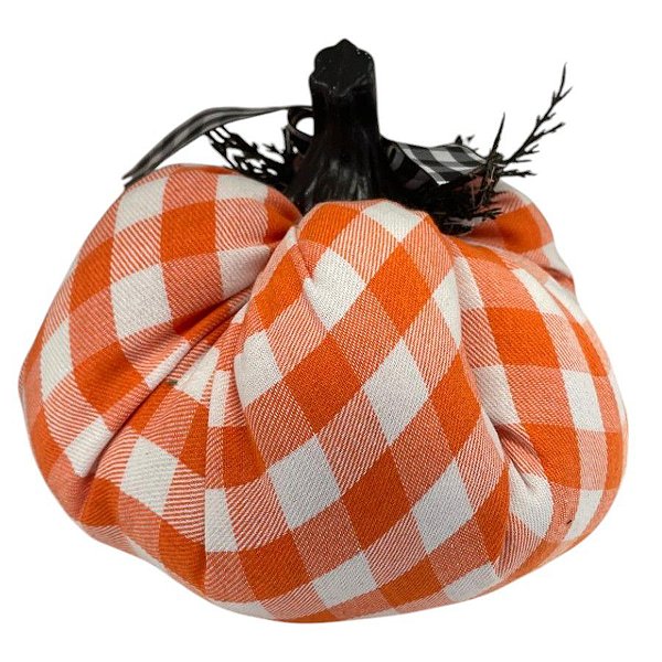Enfeite Decorativo Halloween - Abóbora Xadrez - 18cm - 1 unidade - Rizzo