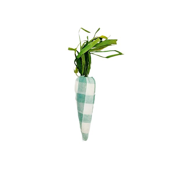 Cenoura Decorativa Xadrez Azul - 23cm - 1 unidade - Cromus - Rizzo