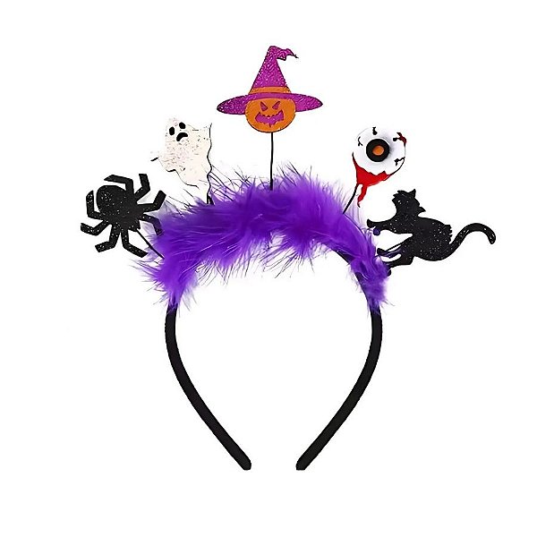 Tiara Halloween - Mix 5 Personagens - 1 unidade - Partiu Festa - Rizzo