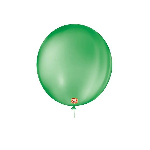 Balão de Festa Látex 7''18cm Redondo - Verde Bandeira - 50 unidades - Balões São Roque - Rizzo