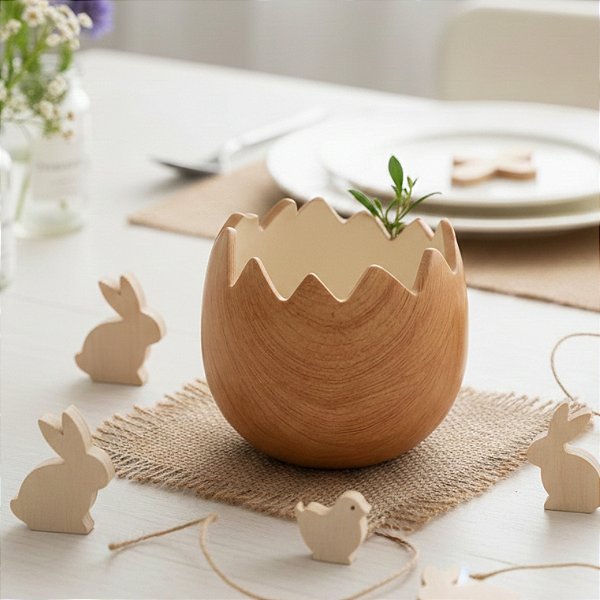 Enfeite Decorativo de Resina - Ovo Quebrado - 9cm - 1 unidade - Cromus - Rizzo