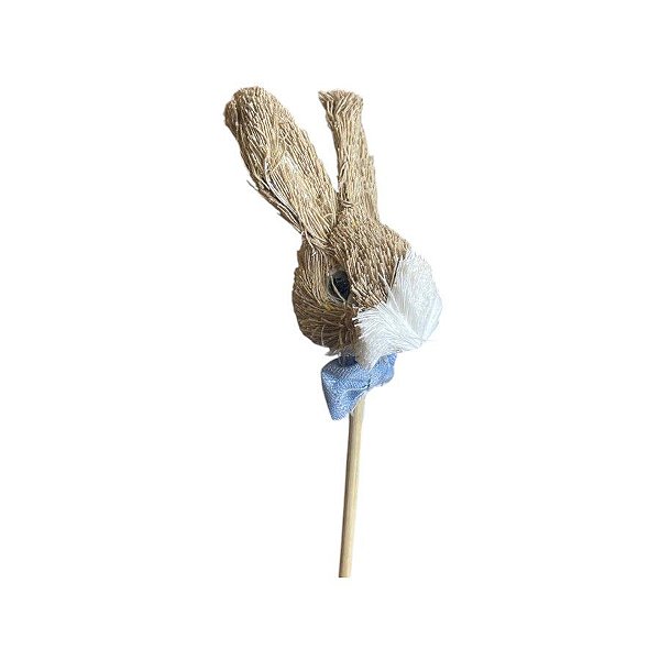 Pick Decorativo Páscoa - Coelho de Gravata Azul - 30cm  - 1 unidade - Cromus - Rizzo
