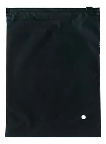 Saco Plástico Preto Fosco Trilho Zip 30x40cm - 50 Unidades - Rizzo