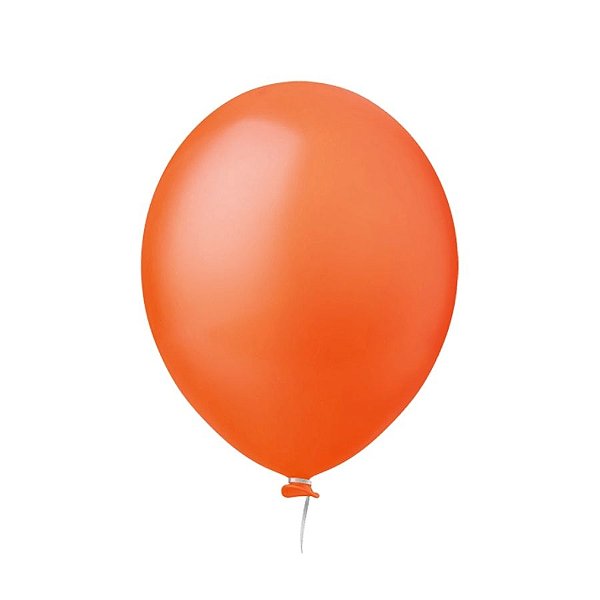 Balão de Festa Liso - Laranja - Happy Day - Rizzo