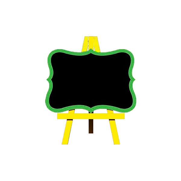 Lousa MDF Verde e Amarelo 20x24cm - 1 unidade - Rizzo