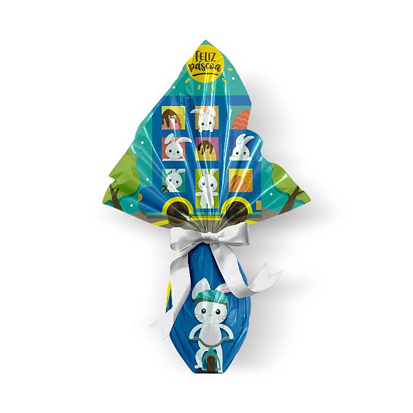 Saco Express 35x35cm para Ovos de 250g a 350g - City Tour Azul - 25 unidades - Cromus - Rizzo