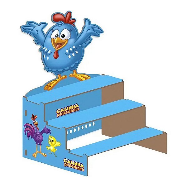 Escada para Doces MDF - Galinha Pintadinha - 1 unidade - FestColor - Rizzo