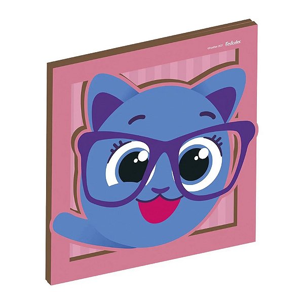 Quadro Decorativo MDF - Bolofofos Rosa - 1 unidade - FestColor - Rizzo