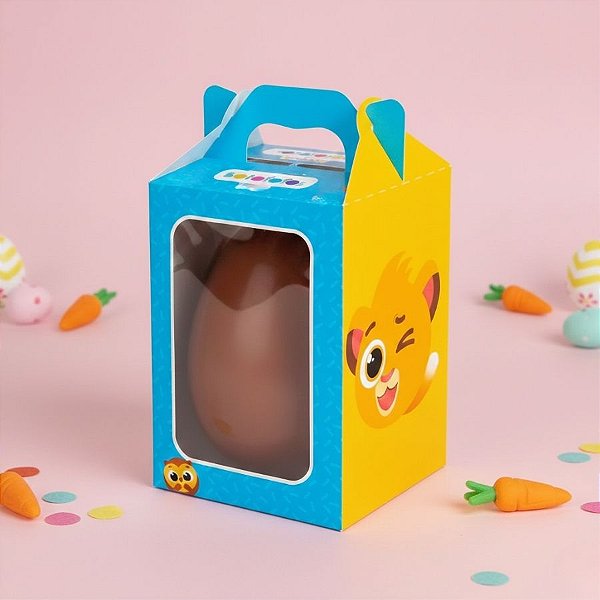 Caixa Maleta Vertical para Ovo com Visor - Bolofofos - 1 unidade - Festcolor - Rizzo