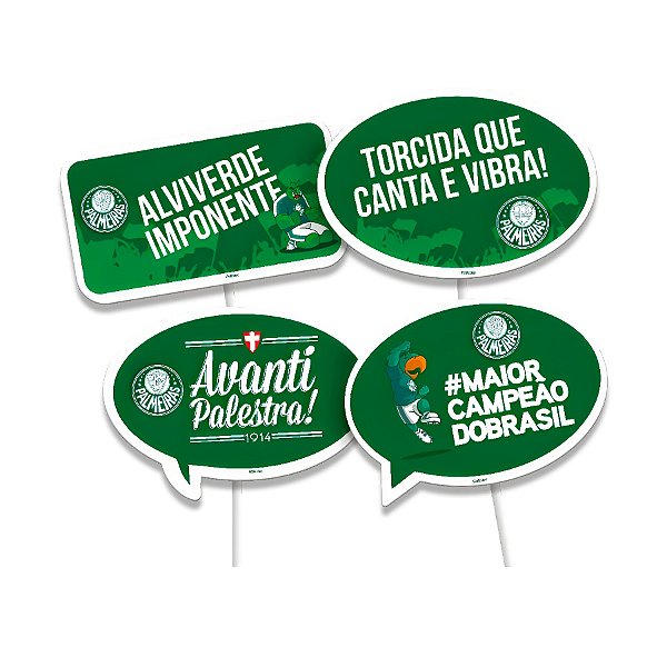 Kit Placas Divertidas - Palmeiras - 4 unidades - Festcolor - Rizzo