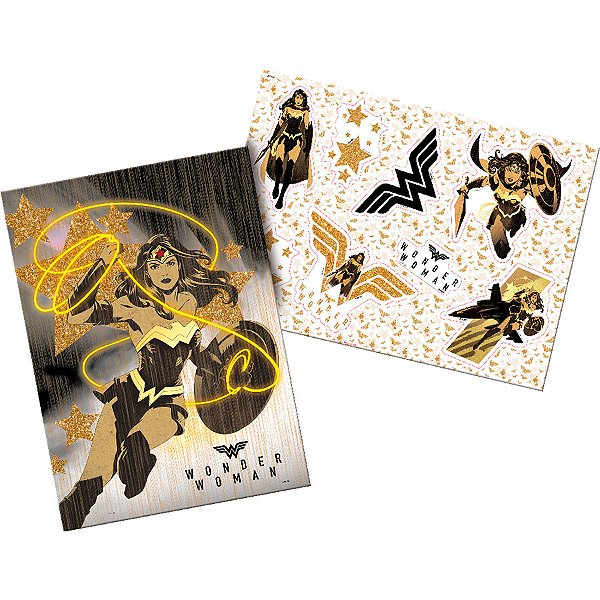 Kit Decorativo - Mulher Maravilha Luxo - 1 unidade - Festcolor - Rizzo