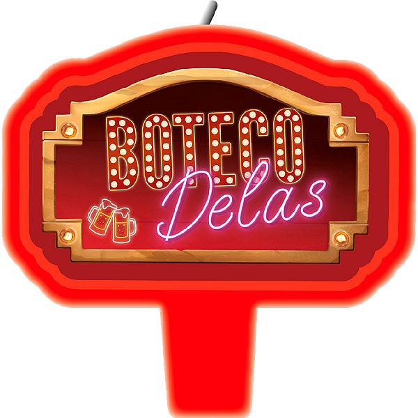 Vela Plana Adesivada - Boteco Delas - 1 unidade - Festcolor - Rizzo