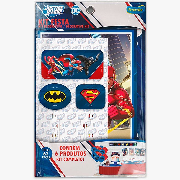 Kit Festa Liga da Justiça - 1 unidade - Festcolor - Rizzo