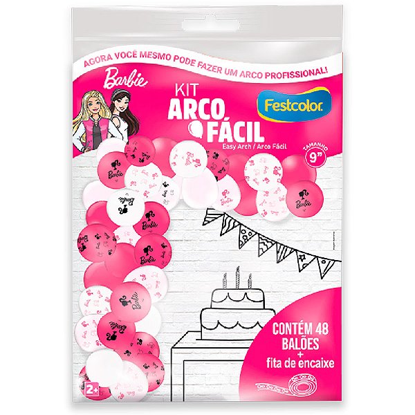 Kit Arco Fácil - Barbie - 1 unidade - Festcolor - Rizzo