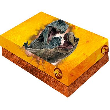 Caixa para Presente Retangular P - Jurassic World 3  - 1 unidade - Festcolor - Rizzo