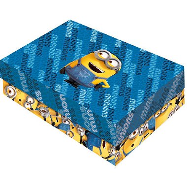 Caixa para Presente Retangular M - Minions 2 - 1 unidade - Festcolor - Rizzo