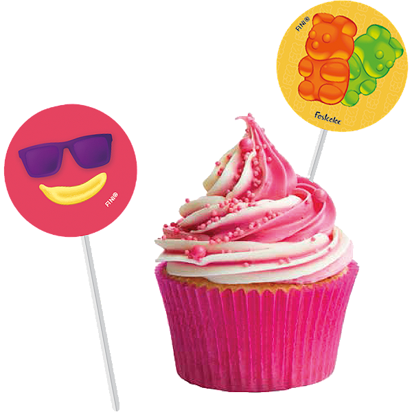 Bandeirinha Para Doce Festa Fini - 08 unidades - Festcolor - Rizzo Festas