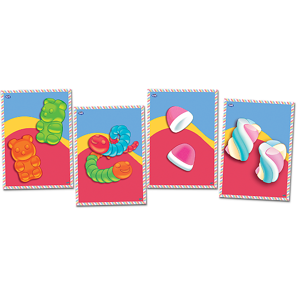 Quadros Decorativos Festa Fini - 04 unidades - Festcolor - Rizzo Festas