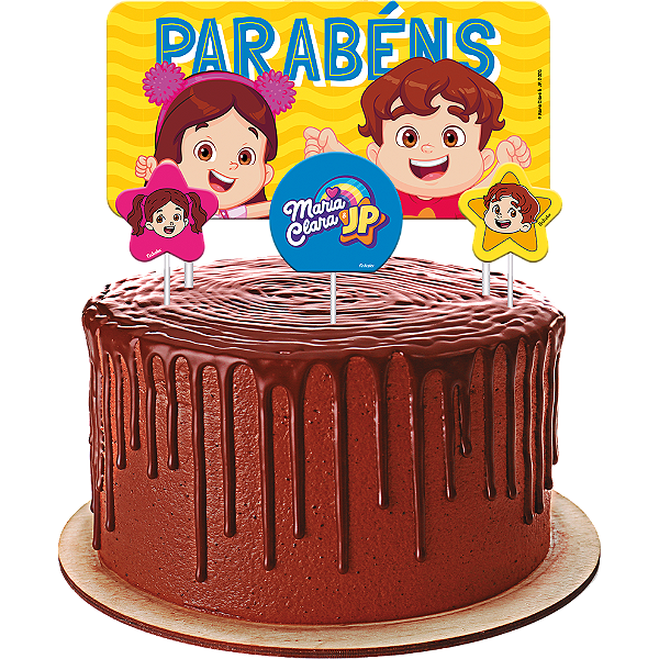 Topper Para Bolo Festa Maria Clara e JP - 04 unidades - Festcolor - Rizzo Festas