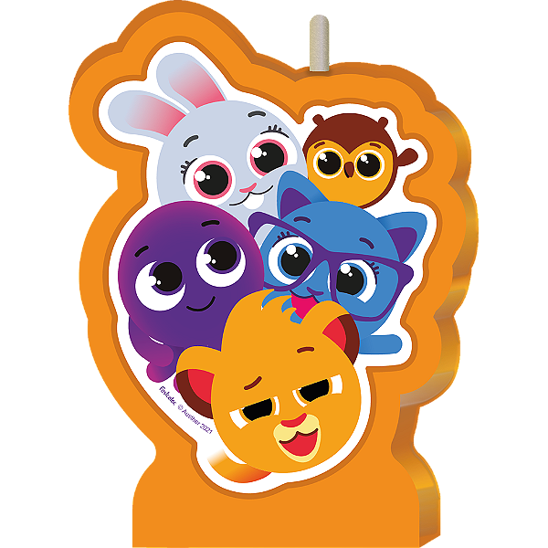 Vela Plana Festa Bolofofos - 01 unidade - Festcolor - Rizzo Festas