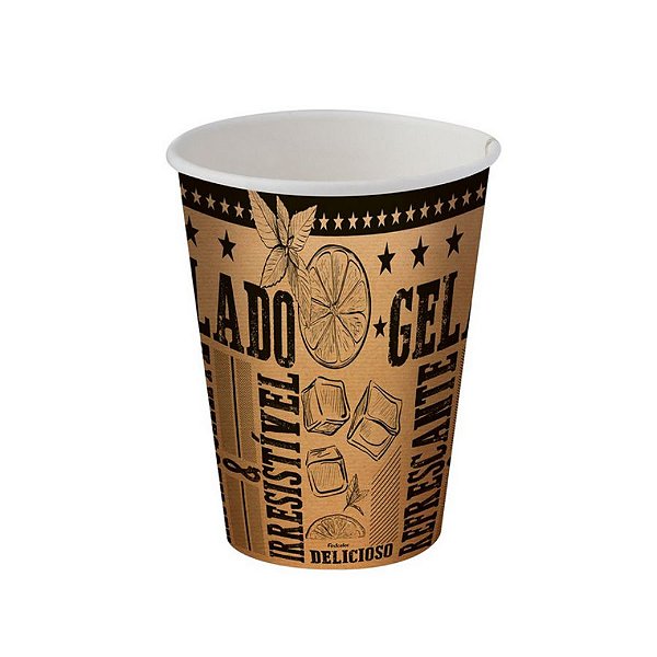 Copo de Papel 300ml Kraft - 25 unidades - Food Service Festcolor  - Rizzo Embalagens